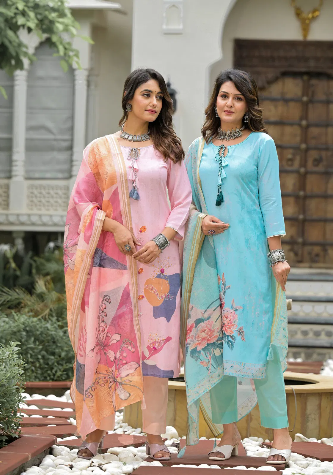 Label Khoj 9751-52 Linen Printed Designer Readymade Suits Wholesale Price In Surat